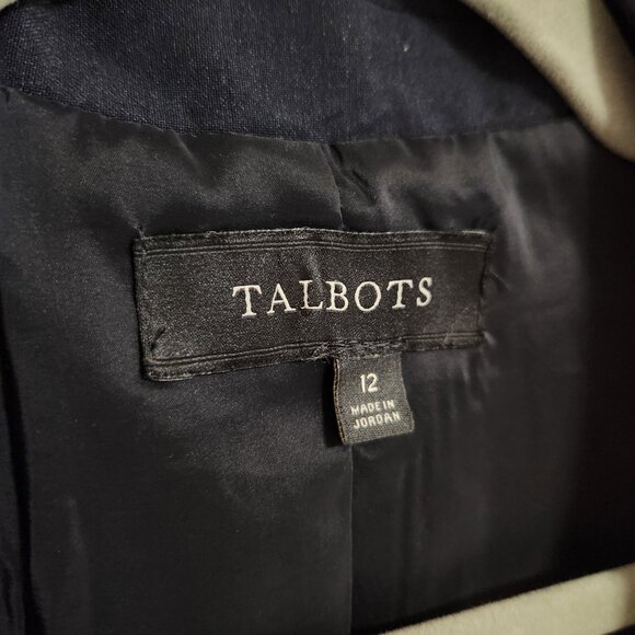 Talbots | Navy Luxe Wool Single Button Blazer 12 - Picture 2 of 10